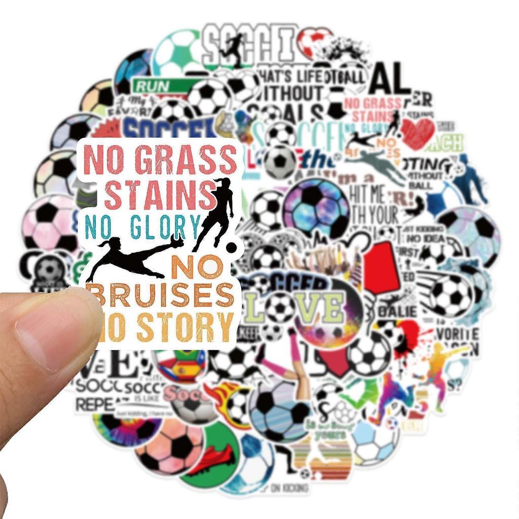 100x Soccer Stickers Sports Stickers Graffiti Stickers Skateboard Decals Football Theme Art Stickers