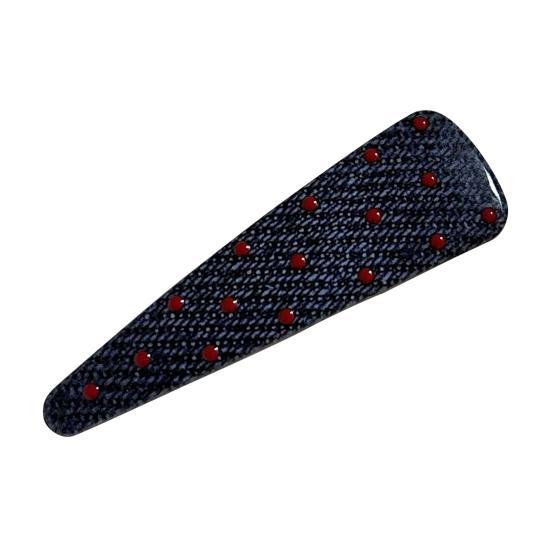 

Girl Hairpin Dot Print Stable Grip No Damage Hair Pin Anti-slip Teeth Side Bang Hair Clip Summer Style Hair Accessories темно-синий