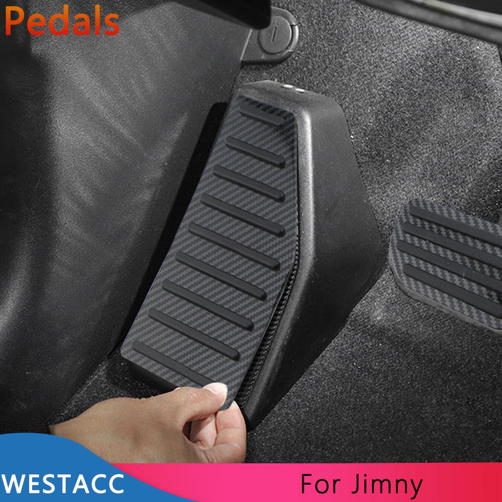 Car Pedals Cover for Suzuki Jimny JB74 JB64    2022 Accelerator Fuel Brake Clutch Foot Rest Pedals Cover