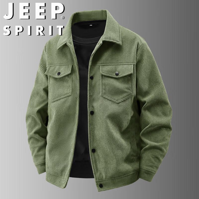 

JEEP SPIRIT Men s Corduroy Lapel Jacket 4XL