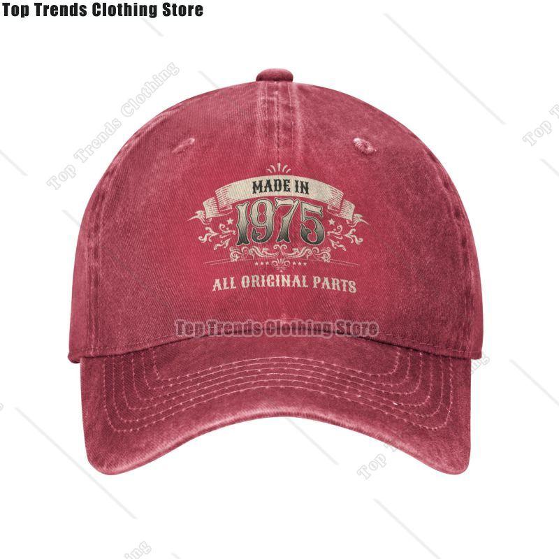 Classic Cotton Vintage Birthday Made In All Original Parts Baseball Cap for Unisex Women Adjustable Dad Hat Outdoor one size
