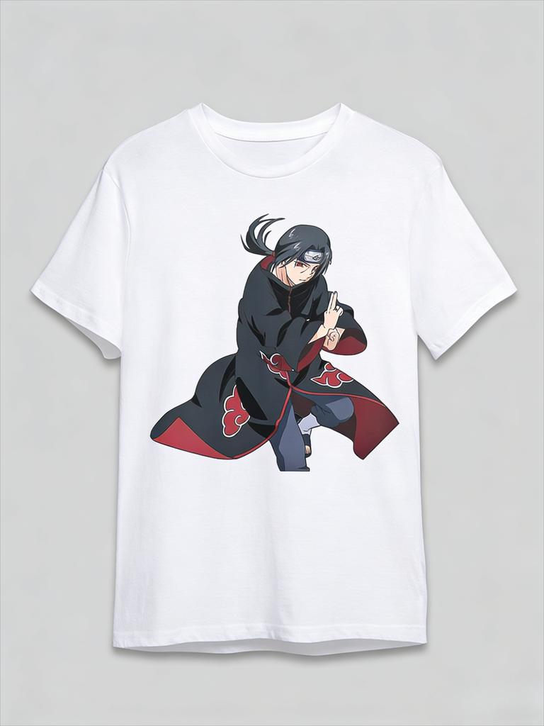 Itachi Uchiha Akatsuki TShirt Men Naruto Shippuden Anime Ninja Jutsu Graphic Short Sleeve Oversized Streetwear Fan Tee