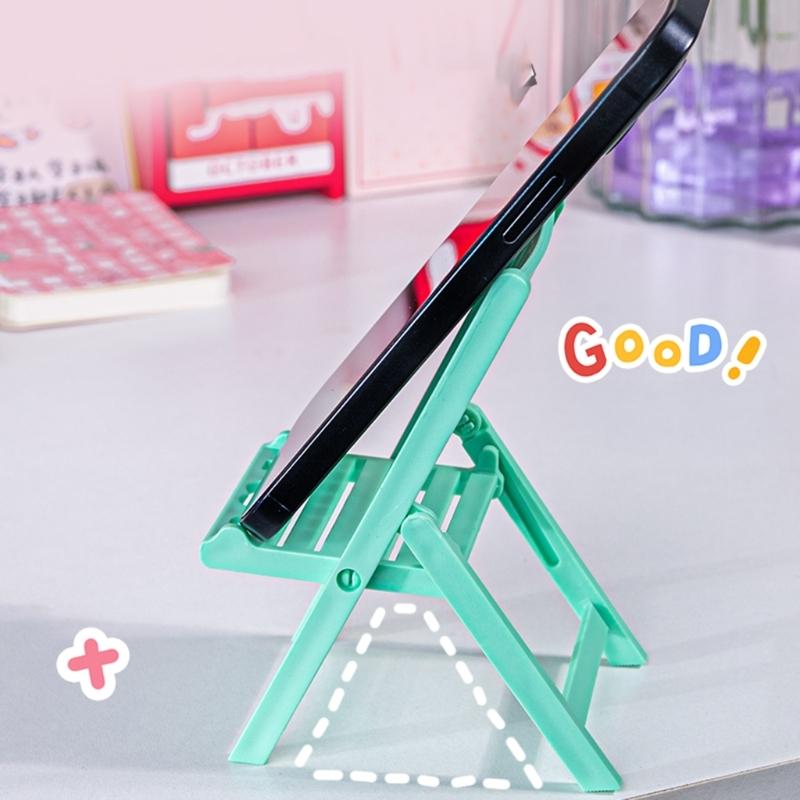 Foldable Phone Stand for Desk Chair Shape Cellphone Holder Portable Cellphone Cradle Desktop Dock Universal