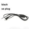 Transparent White Black UK AU EU US AC Desk Lamp Power Supply Extend Connector Adapter Cable Repair Cord Electric Switch Plug