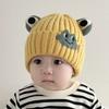 Baby hat autumn and winter cute woolen hat infant super cute thickened ear protection hat small month age warm cover hat