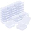 5/10pcs Mini Storage Box Jewelry Component Single-compartment Covered Plastic Nail Material Storage Box Square Transparent TMZ