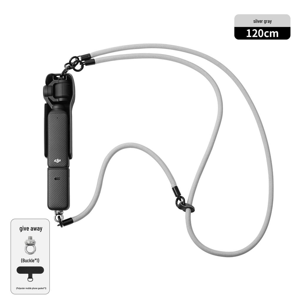 DJI Pocket 3: Vielseitiges Anti-Verlust-Lanyard mit abnehmbarer Handgelenk- und Umhängekordel