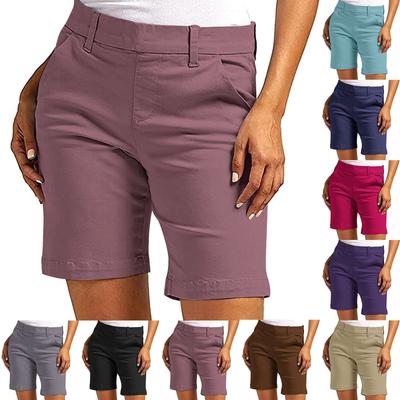 Women's Casual Stretch Shorts with Pockets Comfortable Summer Wear for Everyday Activities