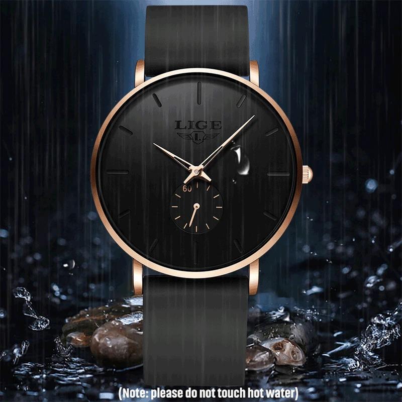 LIGE 2022 Men's and Unisex Simple Waterproof Quartz Watch