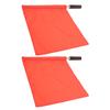 2Pcs Referee Official Flags Stainless Steel Pole Sports Competition Linesman Hand FlagRed
