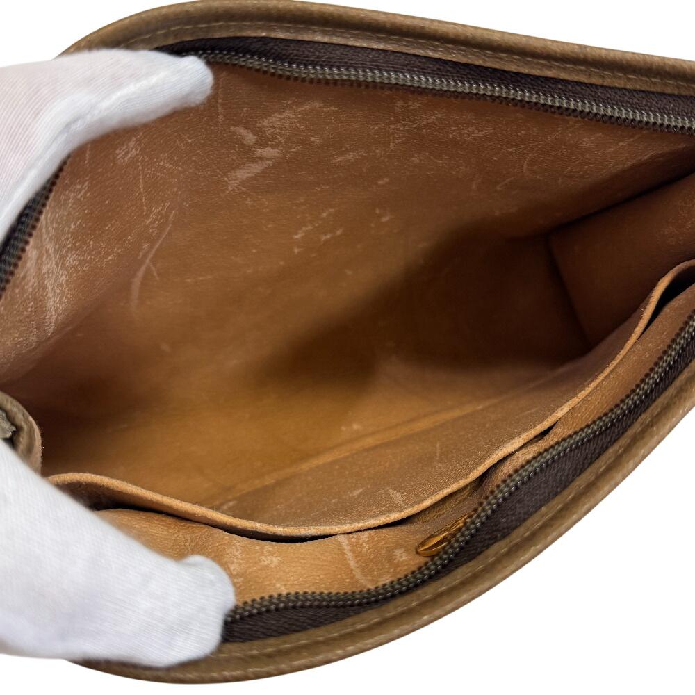 GUCCI Gucci Plus Vintage GG pattern PVC Clutch bag Brown PVC Used