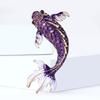 Enamel Carp Brooch for Women Unisex Animal Lapel Pins Party Friend Accessories Gifts