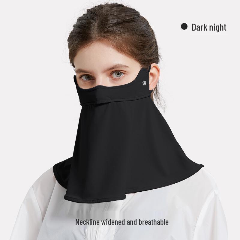 Ice Silk Anti-UV Face Mask with Eye Corner Protection & Moisturizing Hyaluronic Acid