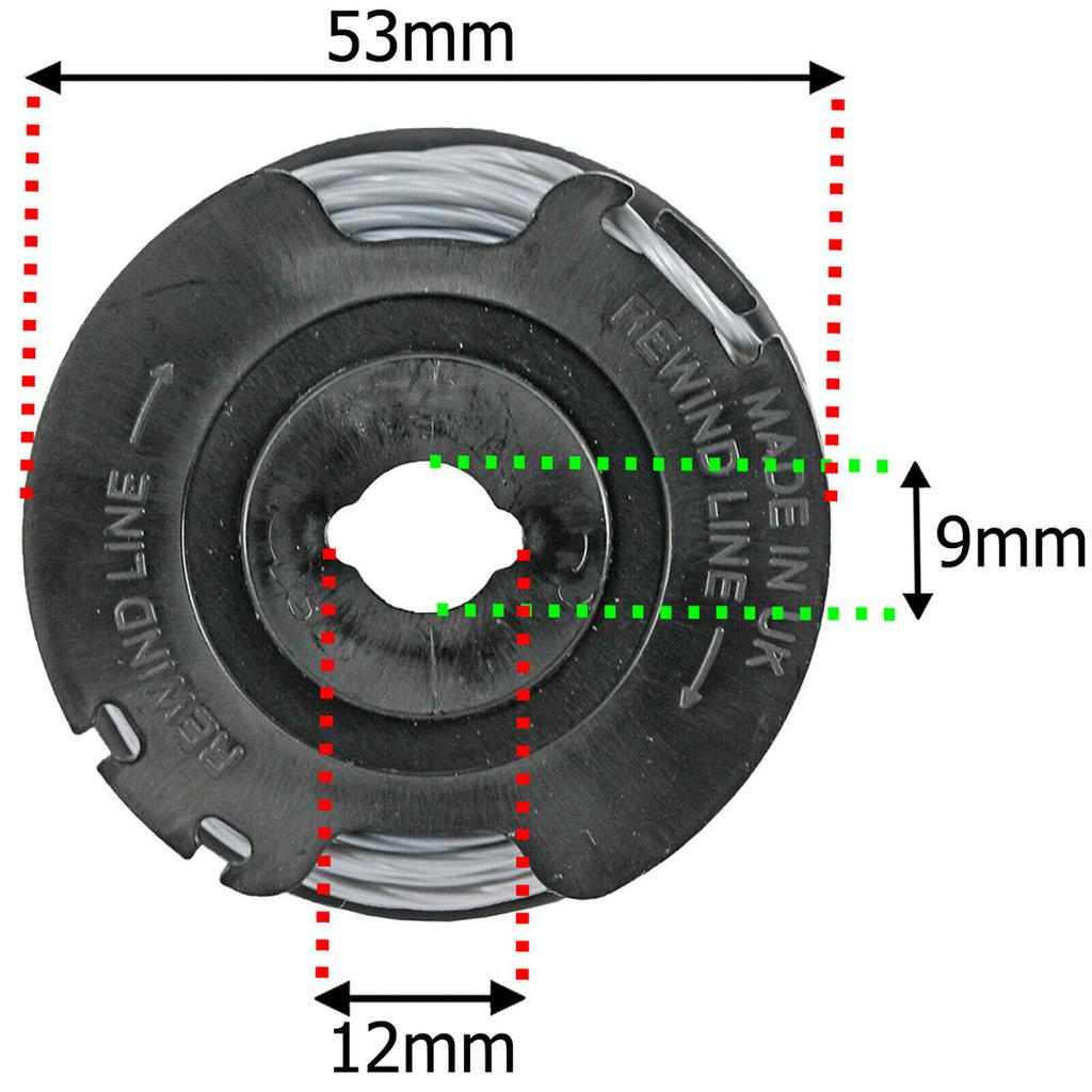 String Trimmer Spool Replacement Kit with Cover for Bosch ART 23SL 26SL CLGT2425H OLT1825 OLT1831 OLT1831S P2000 through P2006
