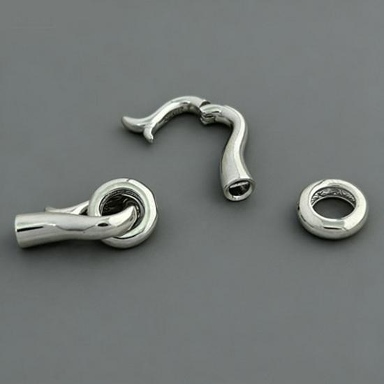 S925 Sterling Silver Irregular Geometric Oval Connector Clasps for DIY Jewelry Accessories