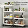 Mobile Storage Rack Trolley Kitchen Bathroom Bedroom Multi Storey Snacks Storage Rack with Wheels Organizer Home Accessories
