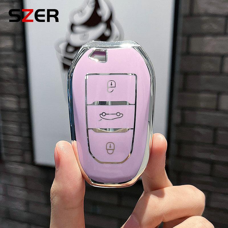 TPU Car Remote Key Case Cover Shell For Peugeot 2008 3008 4008 5008 308 408 508 Citroen C1 C2 C4 C6 C3-XR Picasso Grand DS3 DS5