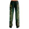 Pajama Pants Sleepwear Casual Drawstring Elastic Waist Pants Comfy Straight Yoga Loose Trousers