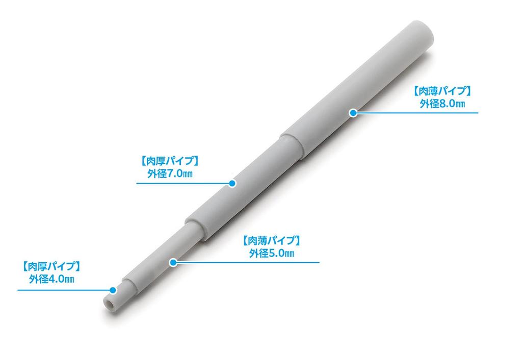 Wave Material Series Plastic Outer Pack of Hobby Pipe, Gray, 9.0mm Diameter, 3, Material, OM-547