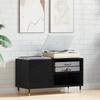 Record Cabinet Black Oak Effect 85 x 38 x 48 cm