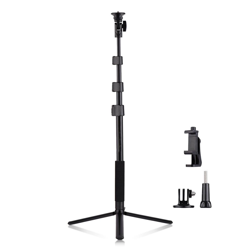 54 inch Extendable Selfie Stick Tripod Stand Aluminum Alloy with Detachable Desktop Tripod Phone Holder Sports Camera