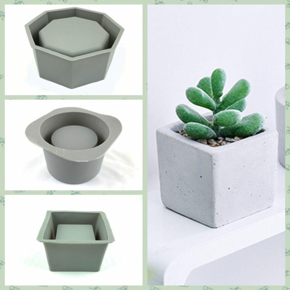 

Resin Epoxy Flower Pot Mold Reusable Vase Mold Convenient Clay Mold DIY B