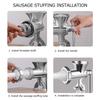 Handheld Manual Meat Making Mincer Grinder Cooking Tools Portable Sausage Stuffer Filler Hand Crank Kitchen Tool Accessories