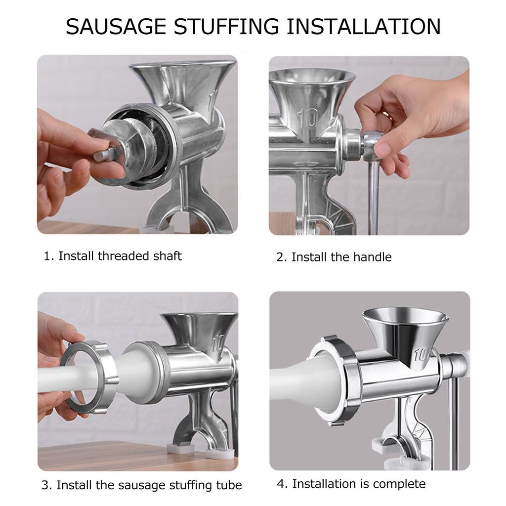 Handheld Manual Meat Making Mincer Grinder Cooking Tools Portable Sausage Stuffer Filler Hand Crank Kitchen Tool Accessories
