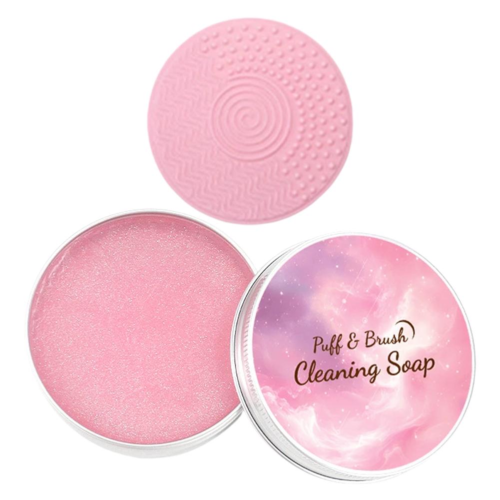 Makeup Brush Cleaner Soap Solid Brush Cleaning Mat Removes Cosmetic Color Brush Cleaner Pad for Cleaning Makeup Sponges Brushes