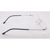 RSINC RimLess frame/eyeglass/Spectacle, Optical, Titanium For Men And Women, Slim Silver Black 001 53-17-138 (IB-2) M1 Viacos 001 Silver Black | IB 2