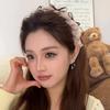 High Crown Comb Women's Mesh Bow Headband Create a Sweet Retro Hair Accessory