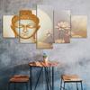 Buddha Calm State Painting 5 Piece Five Panel Wall Canvas Print Modern Art Poster Picture Home Decor Gift For Him For Her