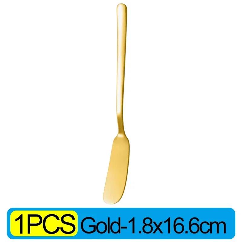 10/1pcs Stainless Steel Long Handle Butter Cheese Bread Jam Cutter Spreaders Spoons Western Food Tableware Kitchen Gadgets 6