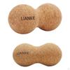 Cork Massage Ball Exercise Tool Lightweight Sleek Small Size Peanut Shape Muscle for Feet, Back,