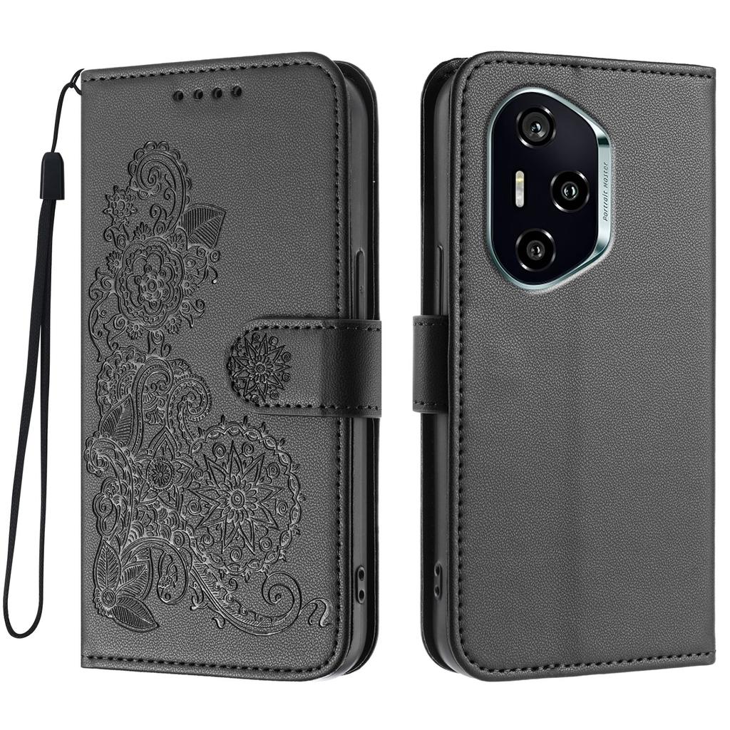 For Honor 400 5G (Global) Phone Cases Mandala Flower Leather Wallet Mobile Cover with Strap