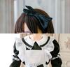 [Milky Time] Maid Outfit, Choice of Colors, Short or Long Sleeves, 2-Way Design, Maid Cosplay, Halloween (Black, Size XL)