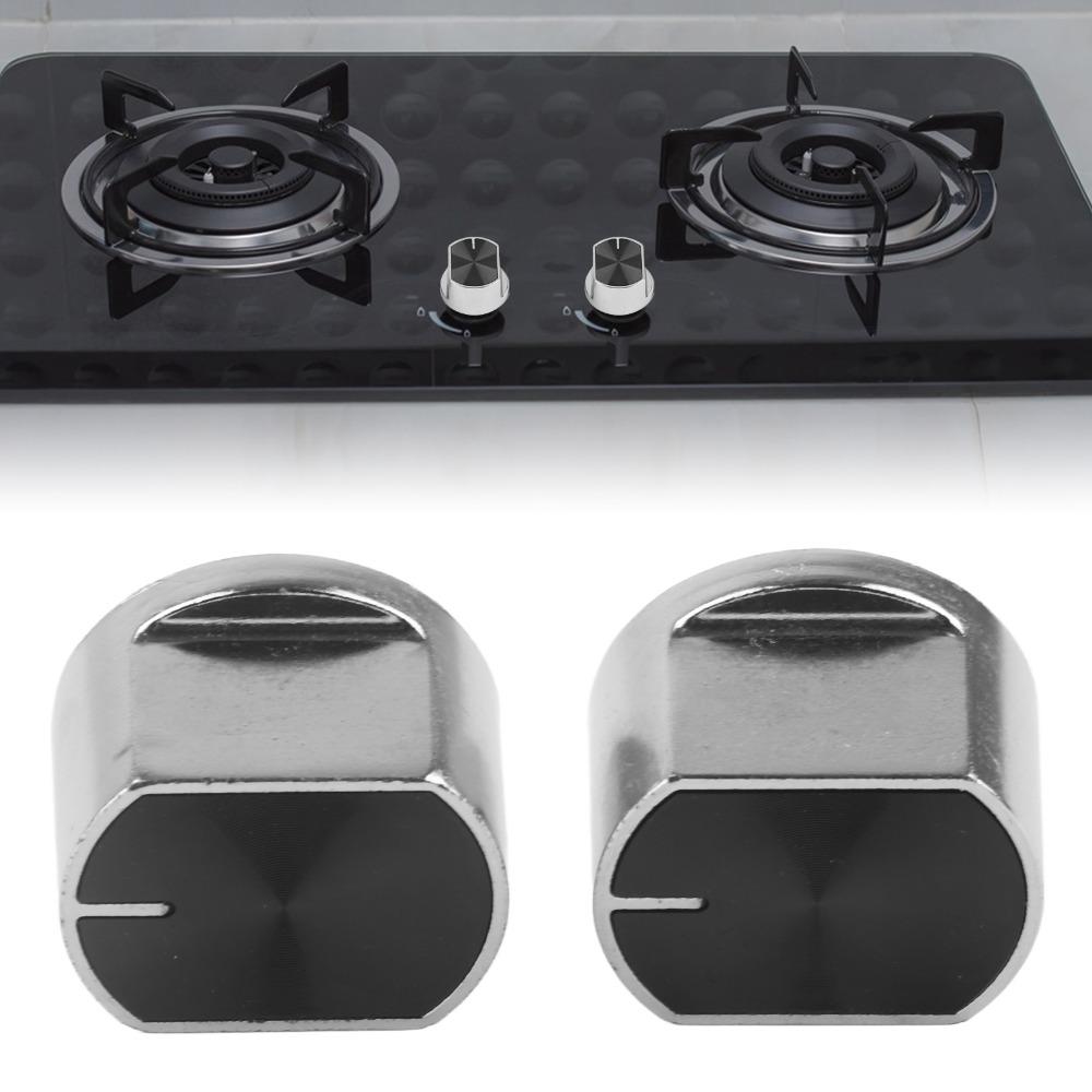 2pcs Rotary Type Stove Knob Zinc Alloy Rotary Switch Knob Gas Stove Control Knob Gas Fireplace