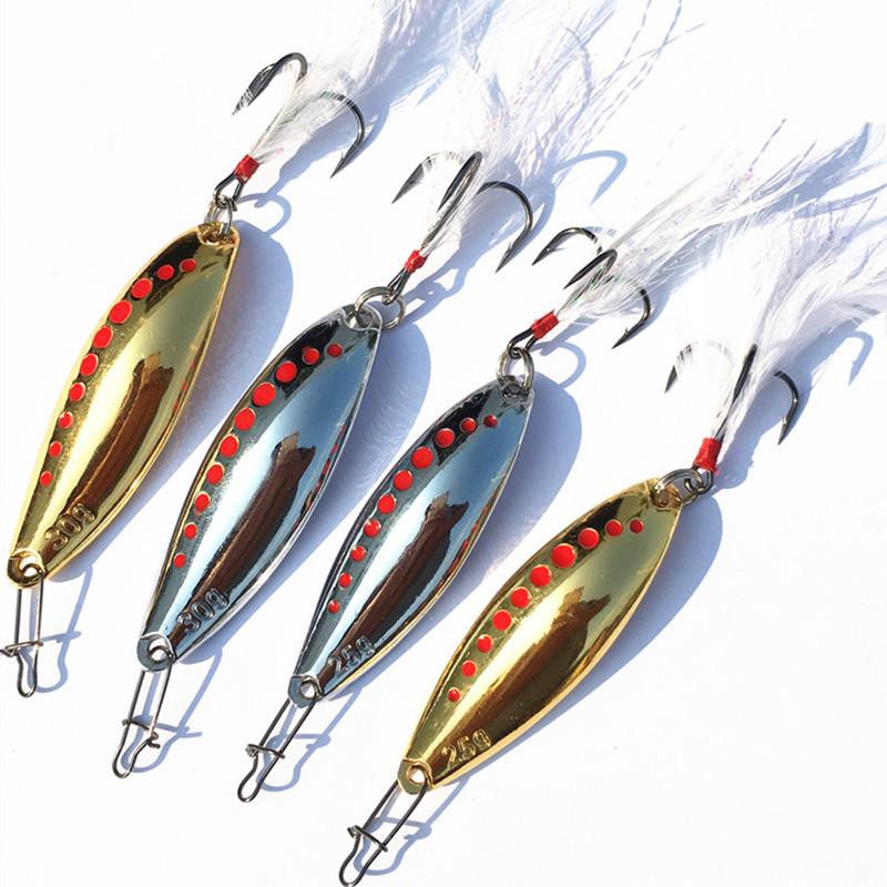 Metal Spinner Spoon Lure: Leech Bait for Bass, Mandarin Fish, Perch