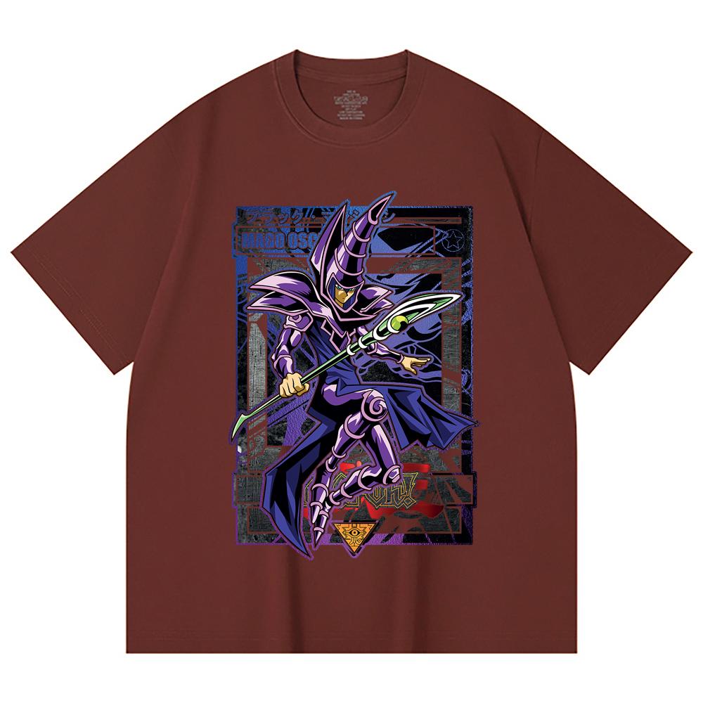 230 Gsm 100% Cotton Yu-Gi-Oh V5 Mago Oscuro Print Unisex Heavy Cotton T Shirt