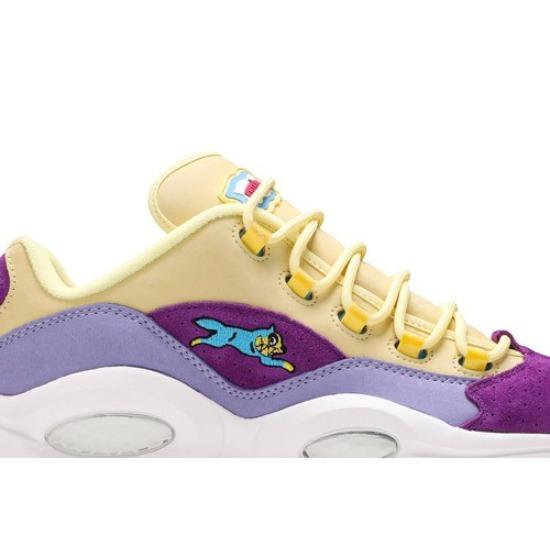 Reebok BBC Ice Cream X Question Low 'Yellow Lilac Glow' G55351 Men's Shoes