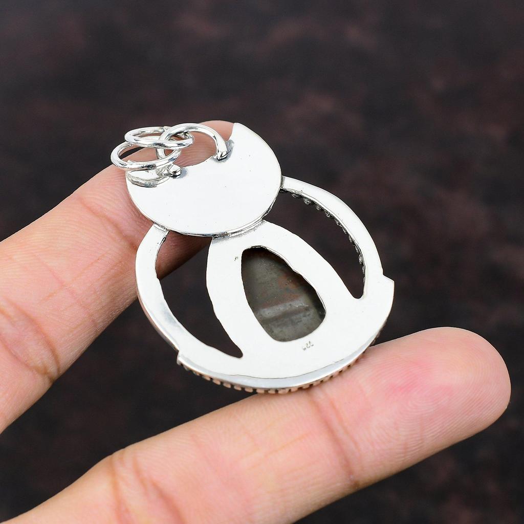 Ocean Jasper Pendant 925 Sterling Silver Pendant Unique Jewelry Handmade Beautiful Pendant Gemstone Jewelry Gift For Women Statement Jewelry