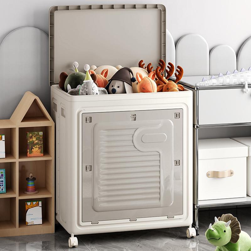 1PCS Home Laundry Storage Box with Rollers Laundry Storage Dirty Laundry Basket Large Capacity Children's Toy Storage Organiser