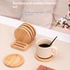 Ensemble de sous-verres en bambou Créatif Simple Antidérapant Résistant à la Chaleur Ronds pour Table à Manger Cuisine Bar Décoration de Maison Cadeau
