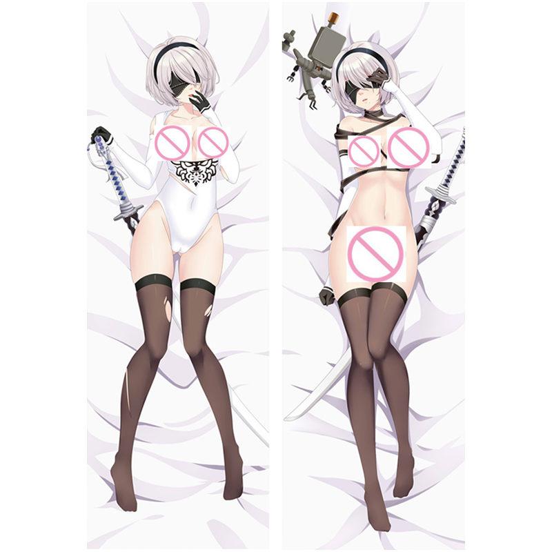 60x180cm Anime NieR Automata Pillow Covers YoRHa Type A No 2b Dakimakura Case 3D Double-sided Bedding Hugging Body Pillowcase