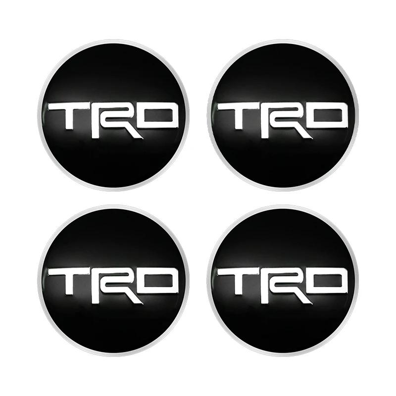 4Pcs 56mm Car Wheel Center Hub Cap Badge Sticker Cover Accessories For Toyota Prado Aqua Hilux Camry Rav4 Prius TRD Venza GR Spo