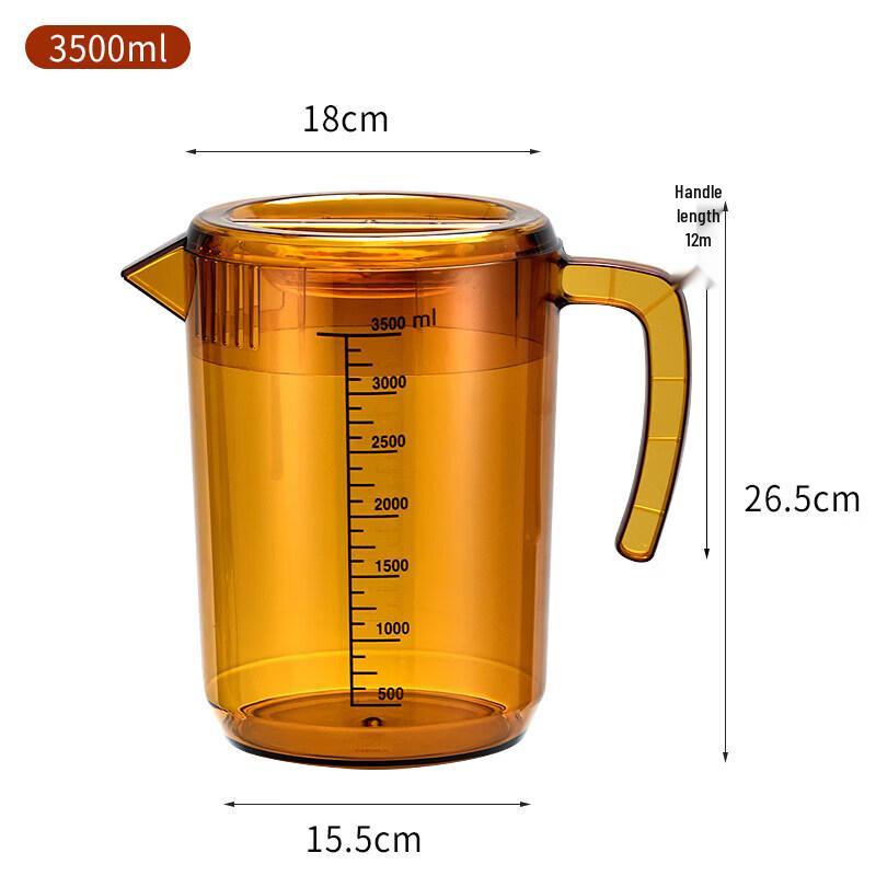 ZISIZ Thickened PC Measuring Pitcher with Lid