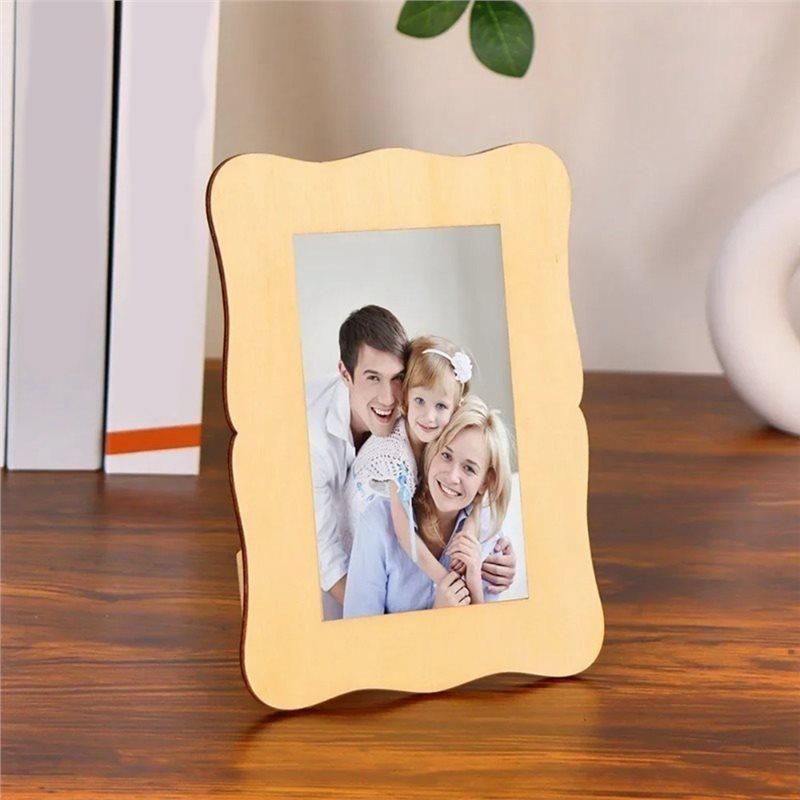 A25F-20PCS Wooden Blank Frames DIY Craft Kit Hand Painted Tabletop Display Bulk Wedding Home Decor Accents