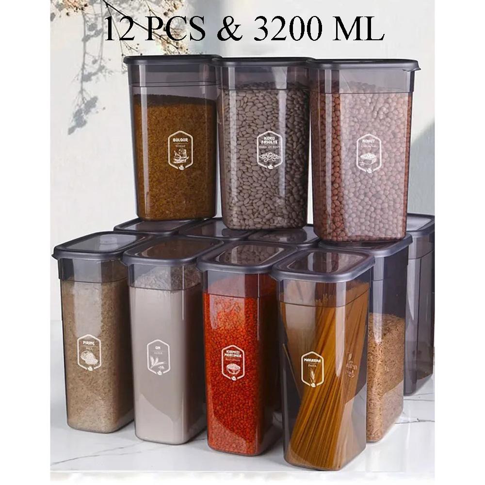 Luftdichte Lebensmittelaufbewahrungsbehälter-Sets – Transparenter BPA-freier Vorratskammer-Organizer, Stapelbare auslaufsichere Snackgläser für die Küche