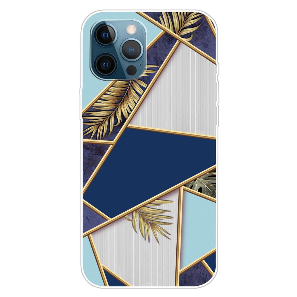 For iPhone 16 Pro Case Abstract Marble Pattern Printing TPU Phone Cover