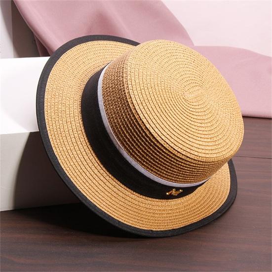 Beach Hat Large Brim UV-proof Flat Top Fashion Summer Women Visor Cap for Outdoor